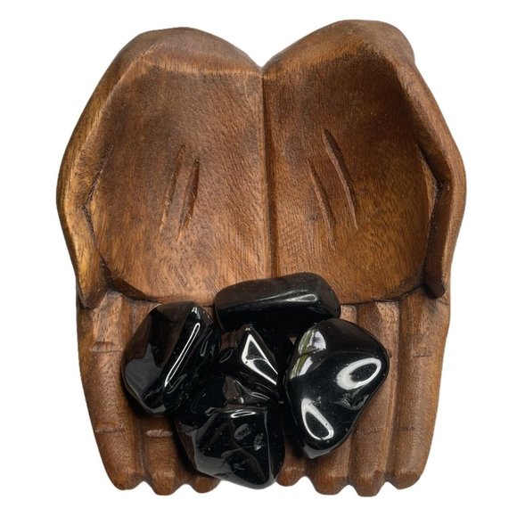 6x Black Tourmaline Tumbled Stone 30mm Reiki Healing Crystal Protection Gift Set - Picture 4 of 4